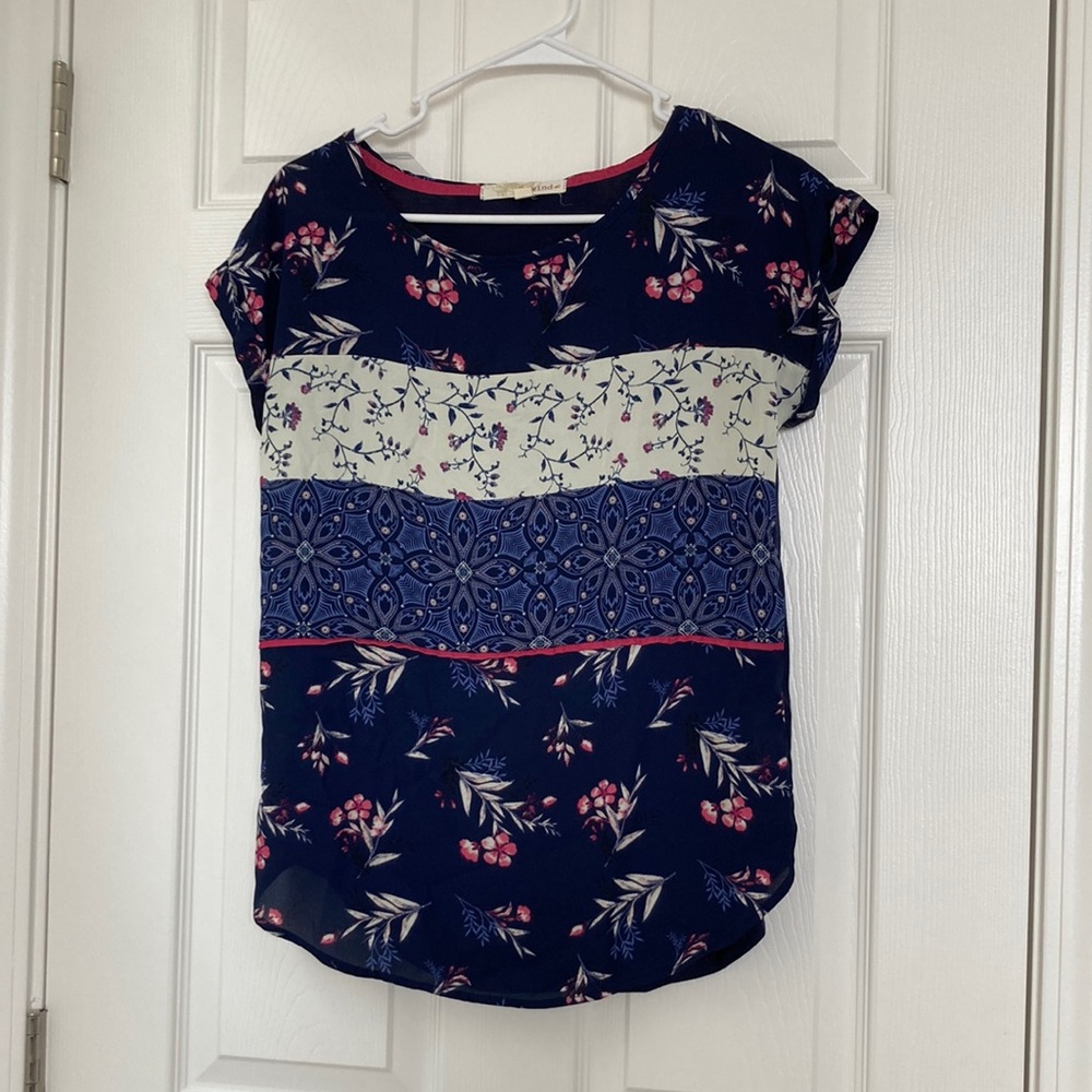 Rewind, Blue, Floral Shirt